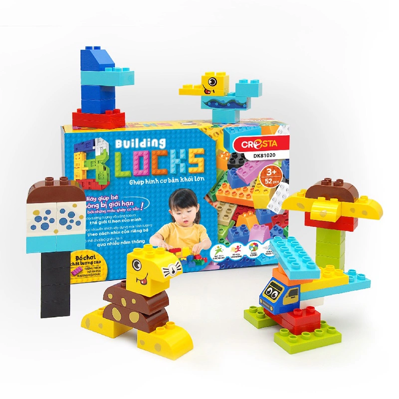 Đồ chơi lắp ráp ghép hình cơ bản khối lớn CRESTA DK81019 (112 chi tiết) 5