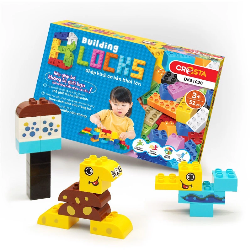 Đồ chơi lắp ráp ghép hình cơ bản khối lớn CRESTA DK81019 (112 chi tiết) 6