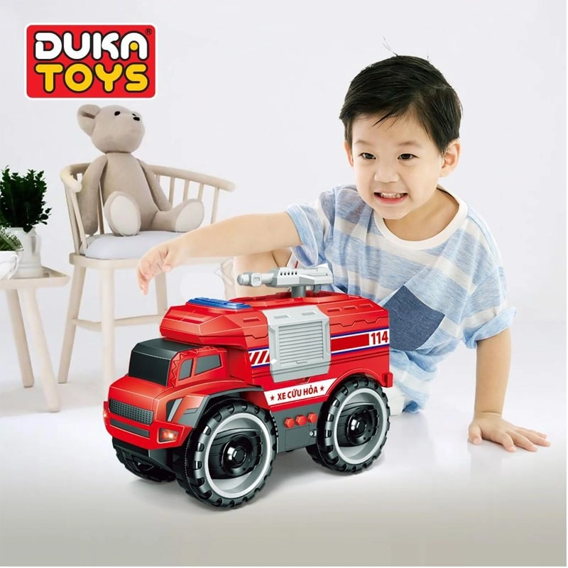 Đồ chơi xe cứu hỏa Duka SF832334 4