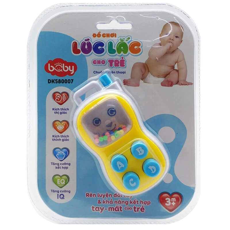 Đồ chơi lúc lắc chuông vòng tròn hình hoa Happy baby DK580008 8
