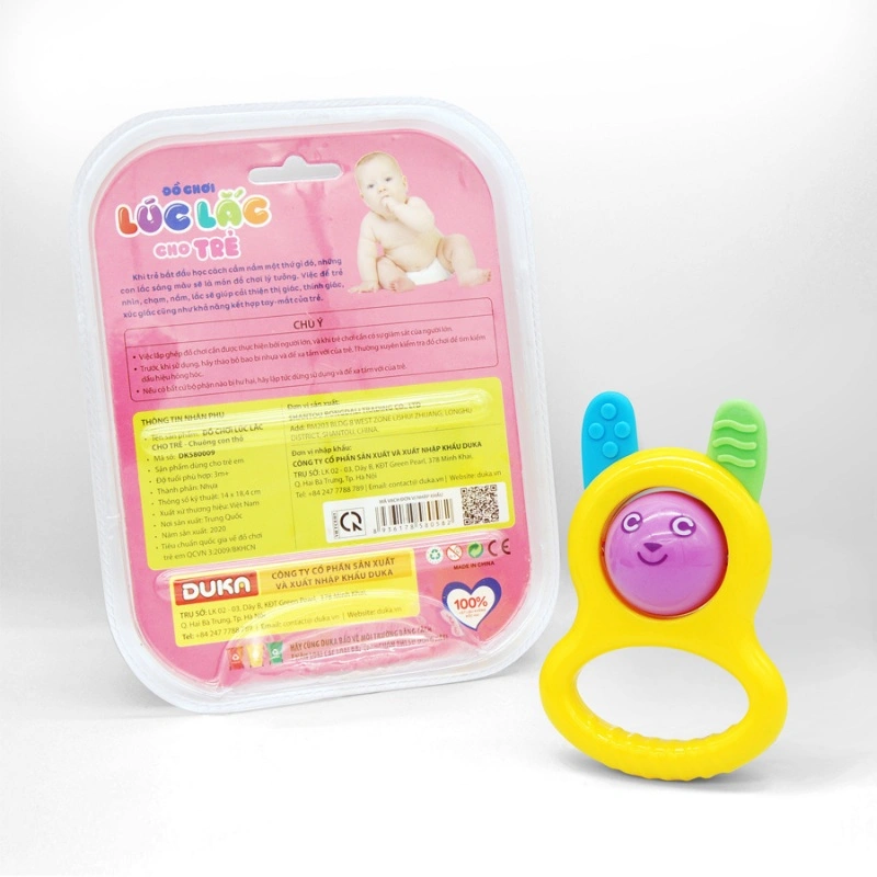 Đồ chơi lúc lắc chuông vòng tròn hình hoa Happy baby DK580008 11