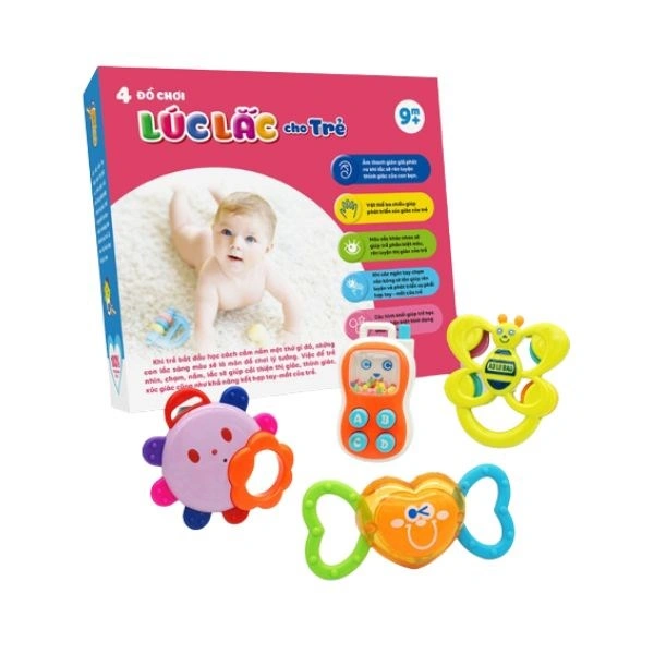 Bộ 4 đồ chơi lúc lắc cho trẻ Duka DK580012 1