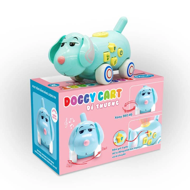 Đồ chơi doggy cart dễ thương Happy baby DK580016 2