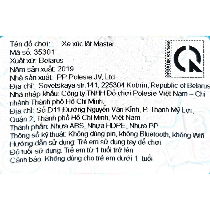 Đồ chơi xe xúc lật Master POLESIE PLS-35301 - Màu ngẫu nhiên 5