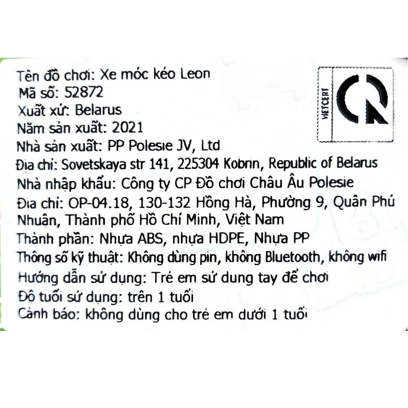 Đồ chơi xe móc kéo Leon POLESIE PLS-52872 - Màu ngẫu nhiên 5