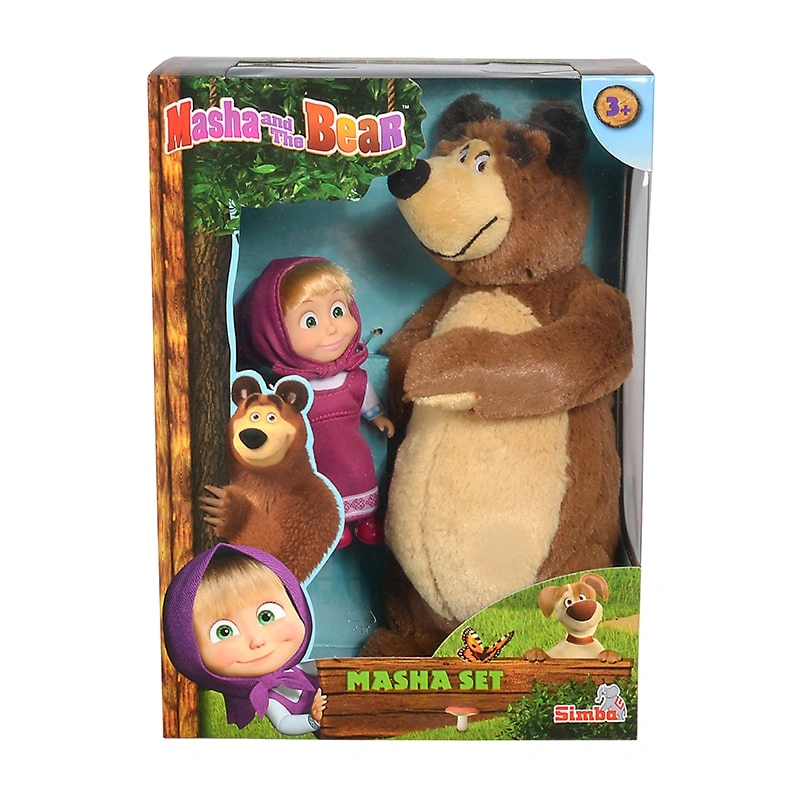 Đồ chơi búp bê và gấu Masha set Masha and The Bear 5