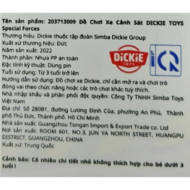 Đồ chơi xe cảnh sát special forces Dickie Toys 7