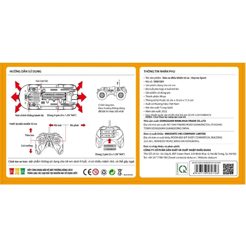 Đồ chơi siêu xe điều khiển từ xa Veyron Sport WINKA DK81001 3
