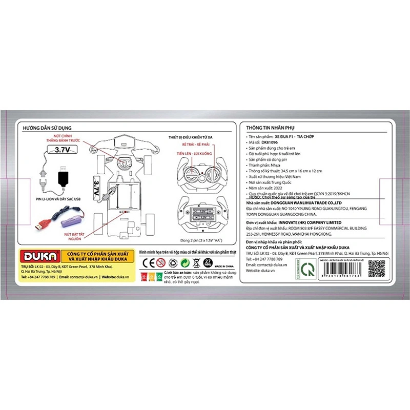 Đồ chơi xe đua F1 tia chớp điều khiển từ xa WINKA DK81096 5