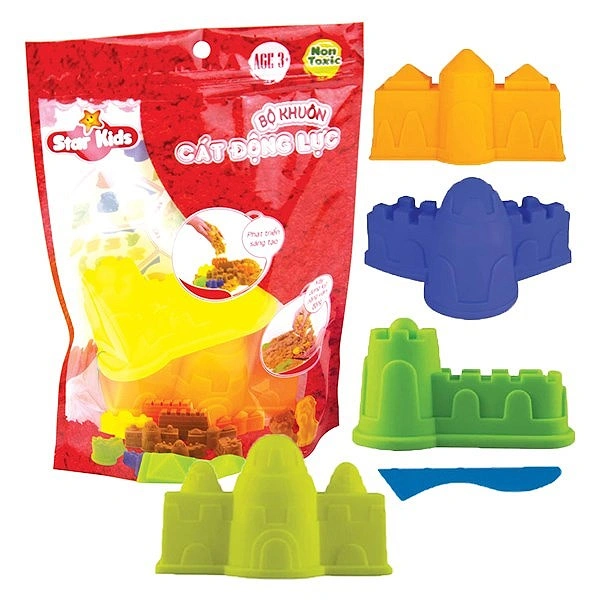 Bộ khuôn cát 3D hình lâu đài Star Kids K408 (5 chi tiết) - Màu ngẫu nhiên 1