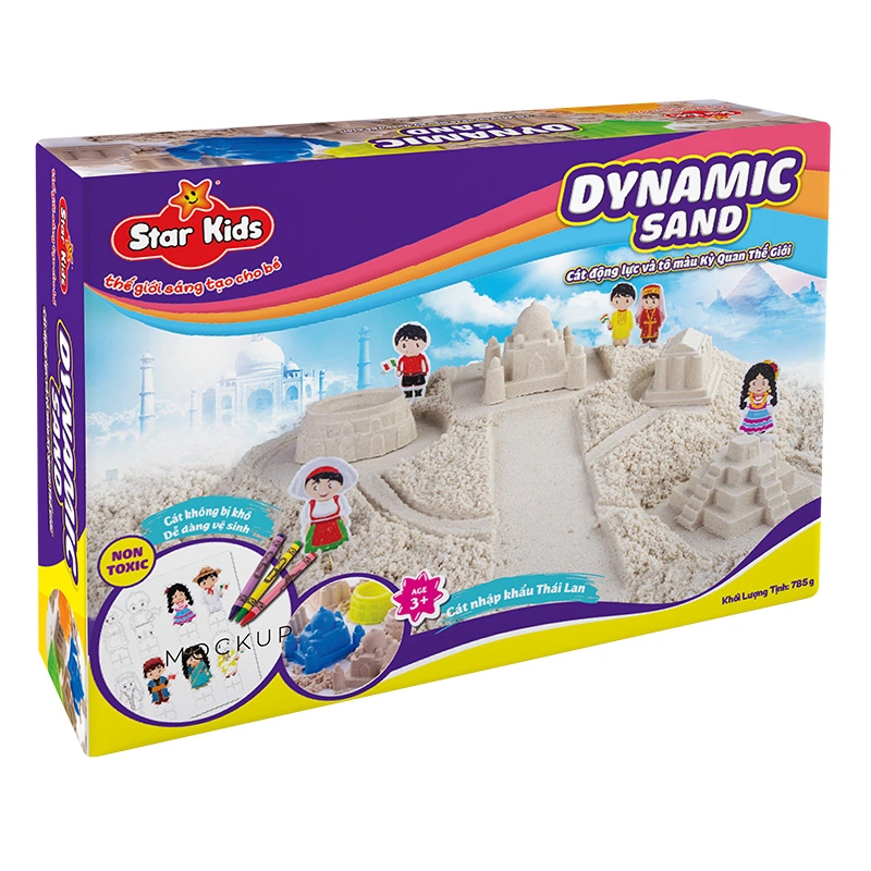 Bộ đồ chơi cát động lực và tô màu kỳ quan thế giới Star Kids 2