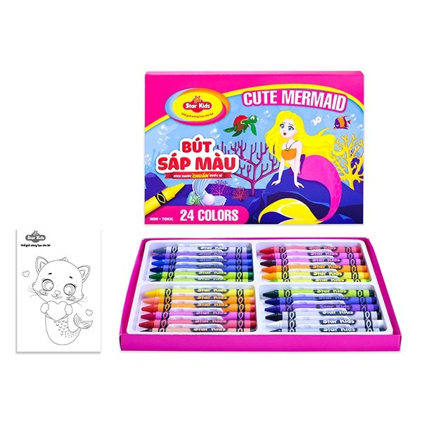 Đồ chơi bút sáp 24 màu Star Kids K-CR24/2 - Màu ngẫu nhiên 1