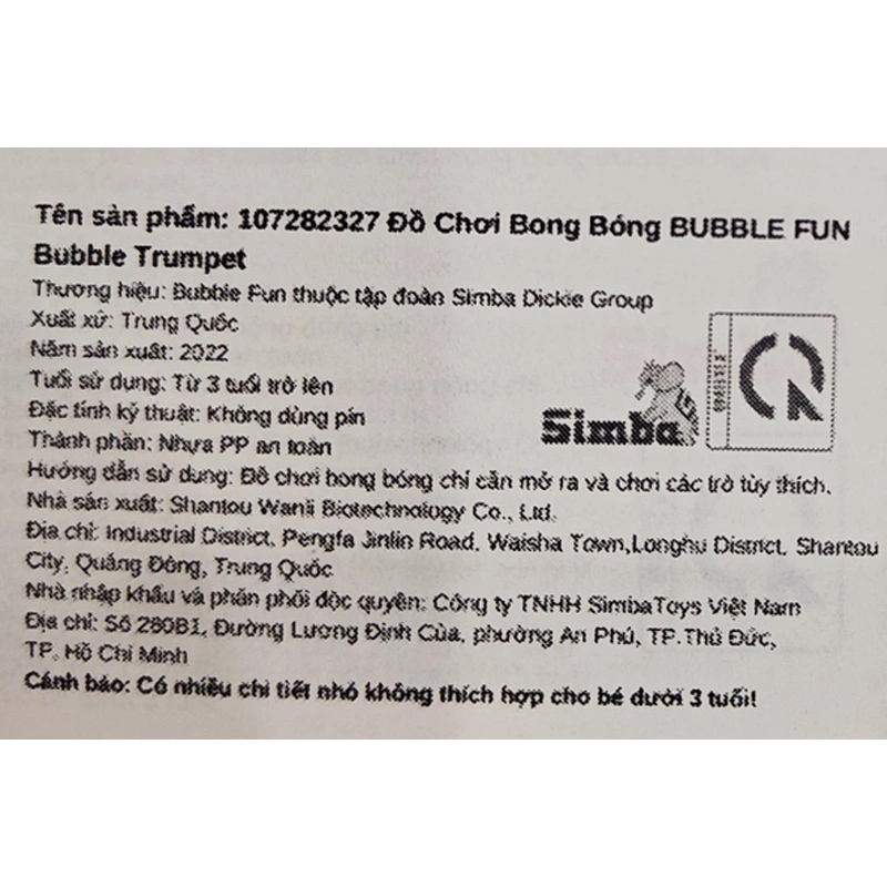 Đồ chơi thổi bong bóng trumpet Bubble Fun 4