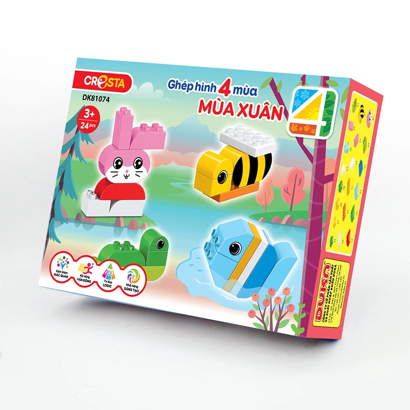 Đồ chơi lắp ráp con vật 4 mùa - mùa xuân CRESTA DK81074 (24 chi tiết) 2