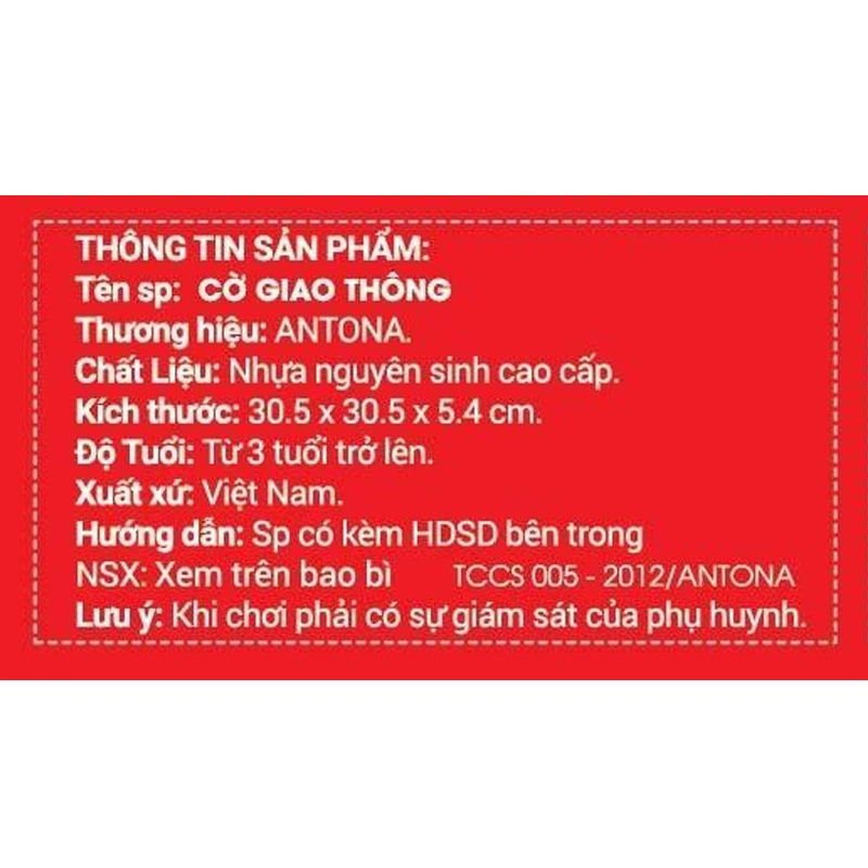 Đồ chơi cờ giao thông Antona 6