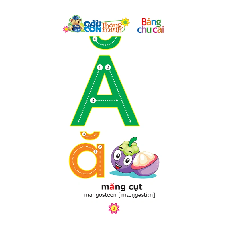 Sách gấu con thông minh Minh Long - chủ đề bảng chữ cái 3
