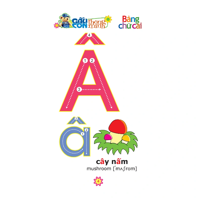 Sách gấu con thông minh Minh Long - chủ đề bảng chữ cái 4