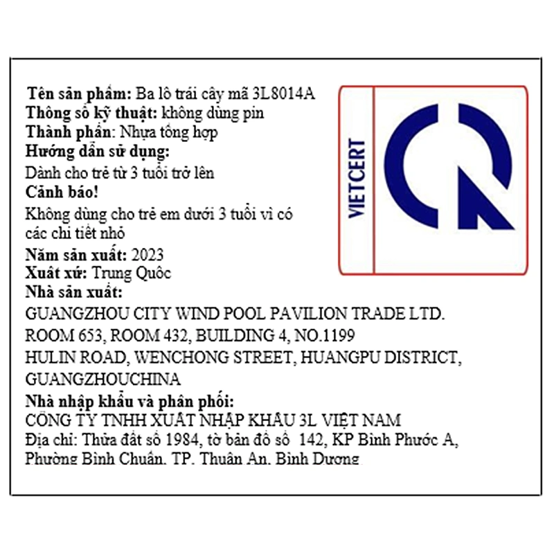 Đồ chơi ba lô trái cây 3L 3L8014A (30 chi tiết) 10