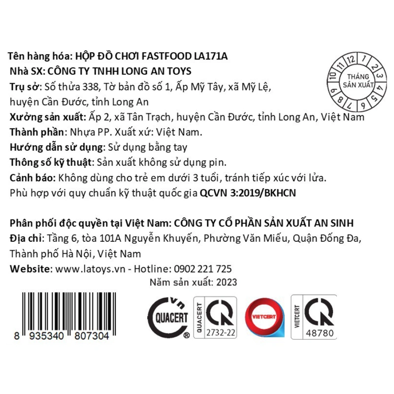Đồ chơi fastfood LATOYS LA171A (10 chi tiết) 4