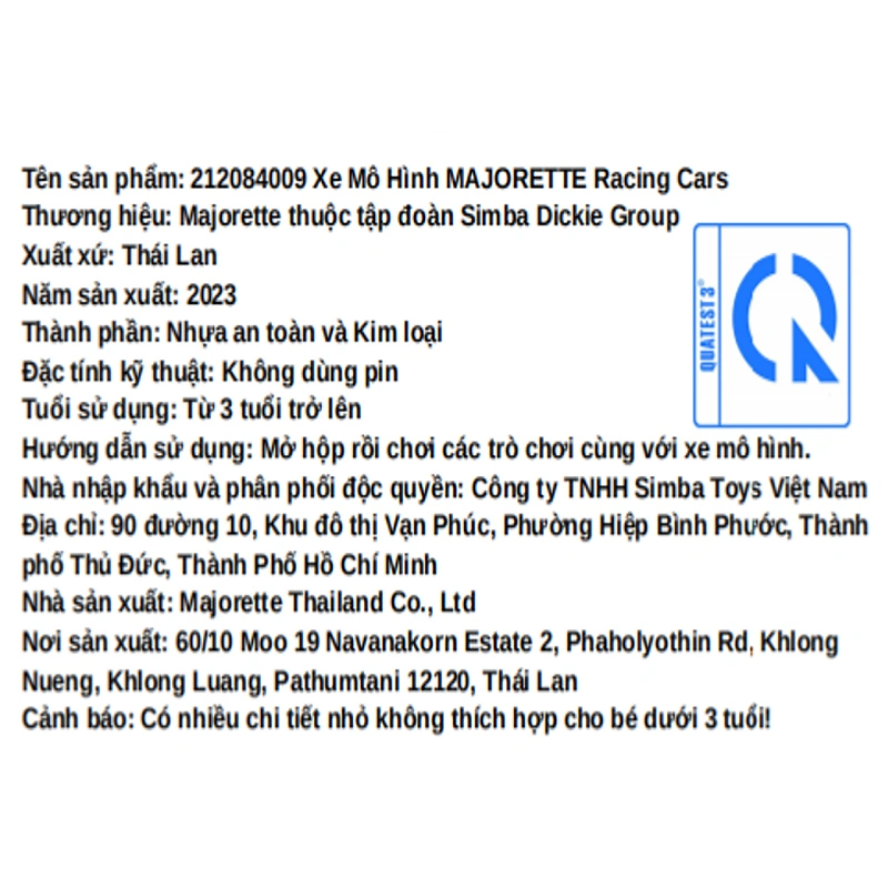 Đồ chơi xe mô hình racing cars Majorette - Màu ngẫu nhiên 5
