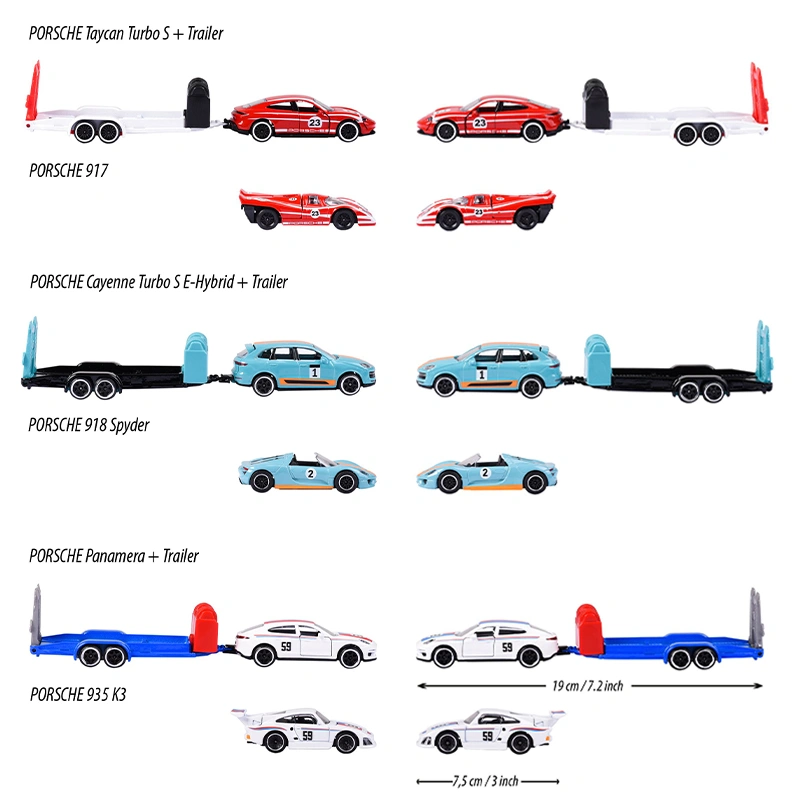Đồ chơi xe mô hình porsche motorsport race trailer Majorette - Màu ngẫu nhiên 5