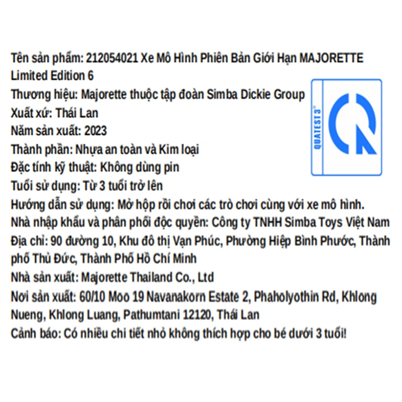 Đồ chơi xe mô hình limited edition 6 Majorette - Màu ngẫu nhiên 14