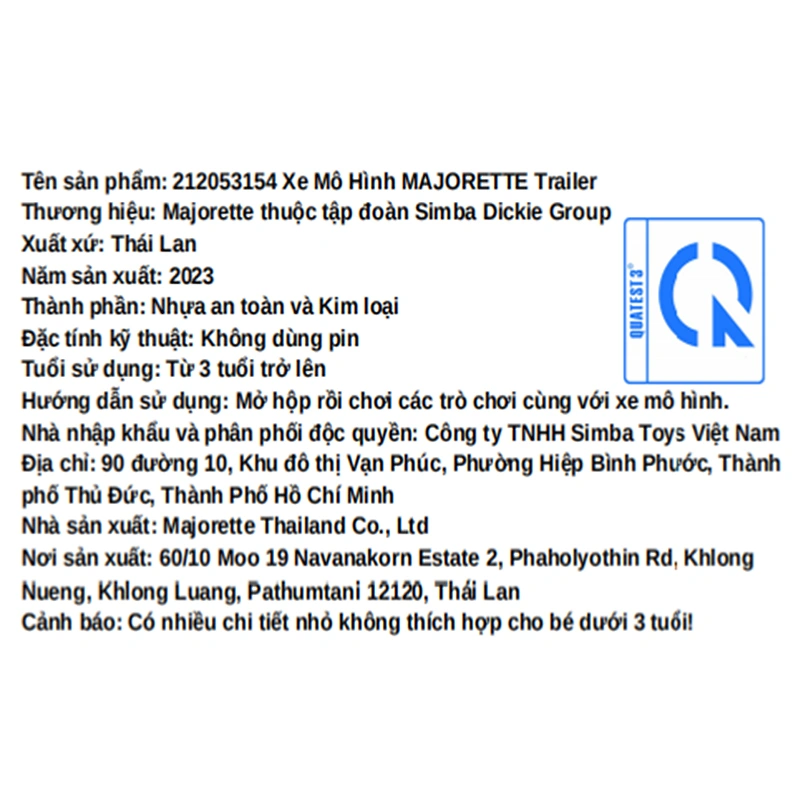 Đồ chơi xe mô hình trailer Majorette - Màu ngẫu nhiên 10