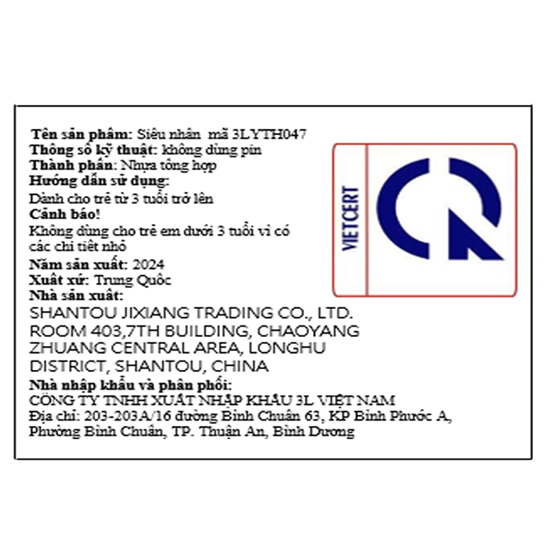 Đồ chơi siêu nhân 3L 3LYTH047 14