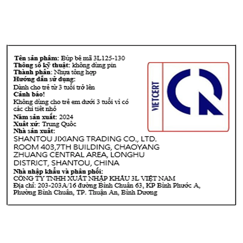 Đồ chơi búp bê 3L 3L125-130 5