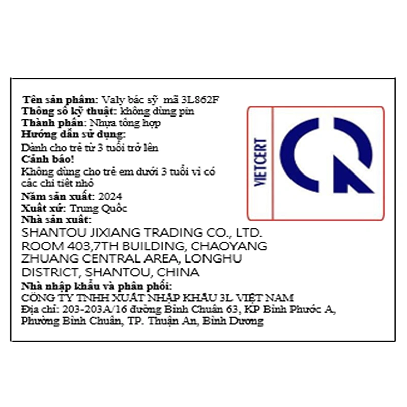 Đồ chơi vali bác sĩ 3L 3L862F (17 chi tiết) 11