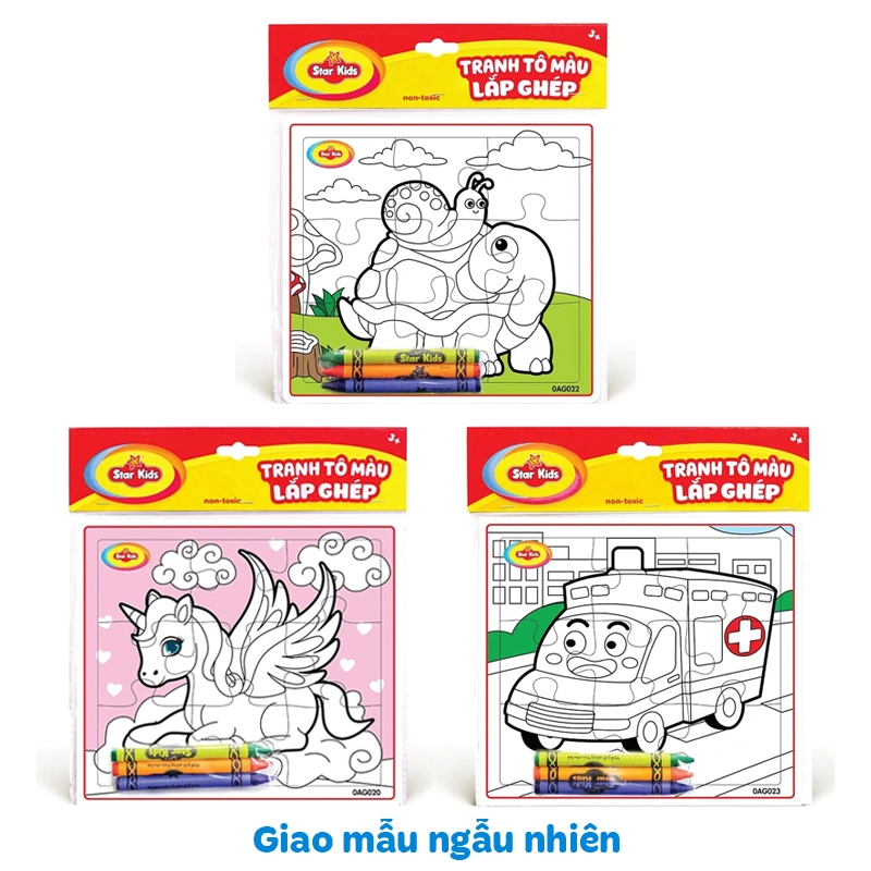 Bộ đồ chơi tranh tô màu lắp ghép Star Kids - Mẫu ngẫu nhiên 2