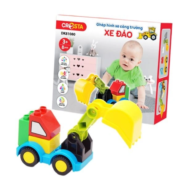 Đồ chơi ghép hình xe đào CRESTA DK81080 (8 chi tiết) 1