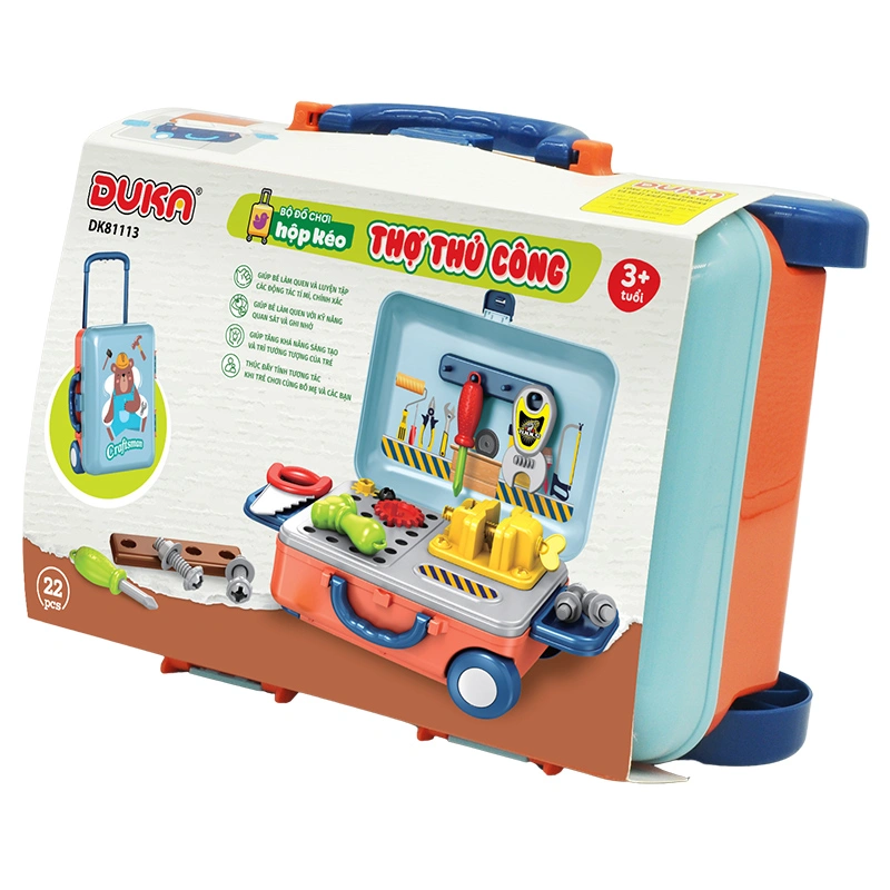 Bộ đồ chơi hộp kéo thợ thủ công Duka DK81113 (22 chi tiết) 2