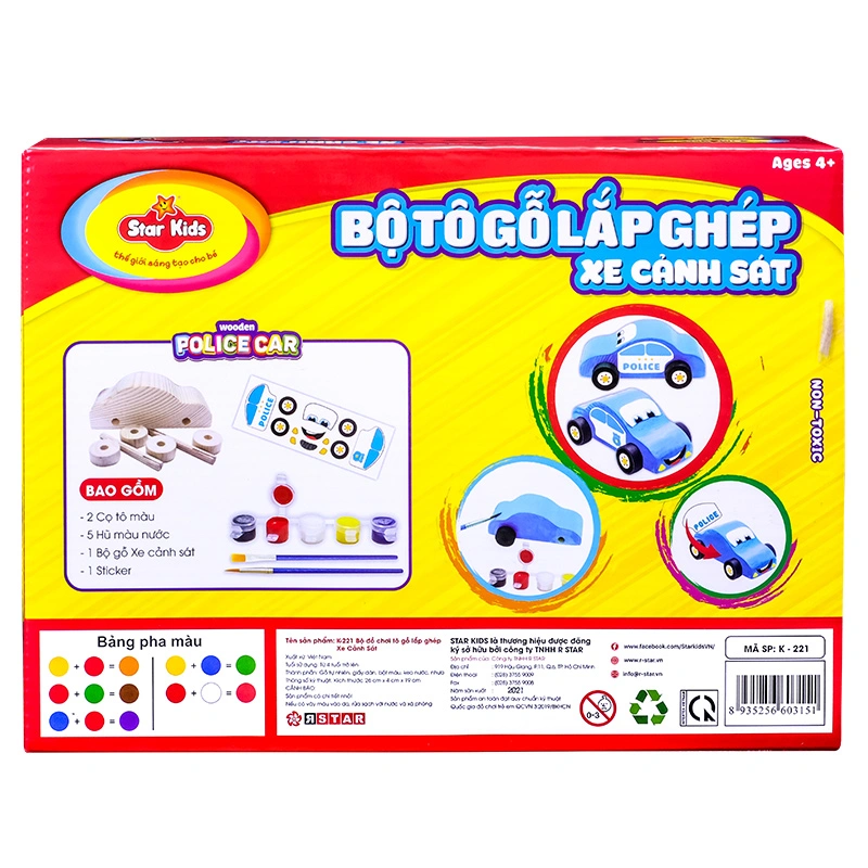 Bộ đồ chơi tô gỗ lắp ghép máy bay Star Kids K-224 14