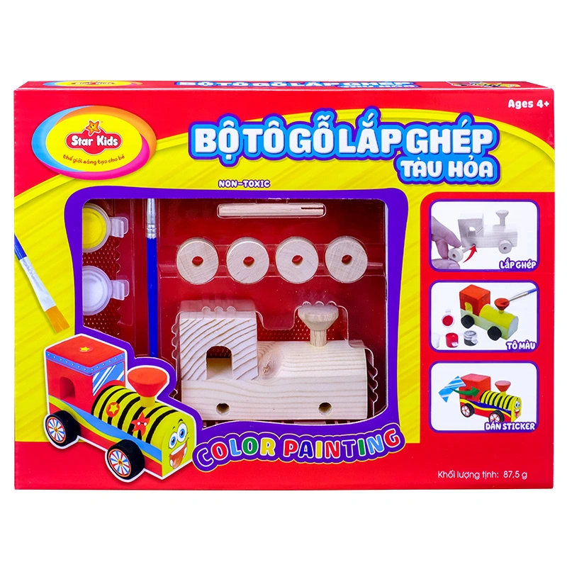 Bộ đồ chơi tô gỗ lắp ghép máy bay Star Kids K-224 8
