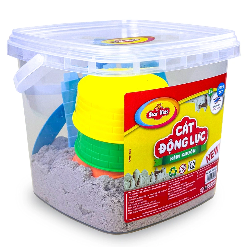 Bộ đồ chơi cát động lực 700g và khuôn Star Kids K-341/1 - Màu tự nhiên 2