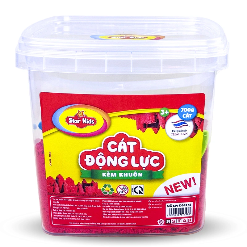 Bộ đồ chơi cát động lực 700g và khuôn Star Kids K-341/1 - Màu tự nhiên 10