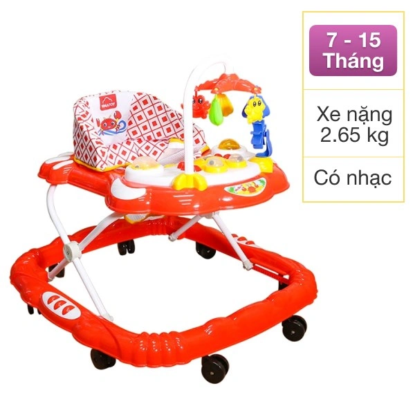 Xe tập đi L4 con cua có nhạc Vinatoy M1839A-XTĐ - Màu ngẫu nhiên (7 - 15 tháng) 1