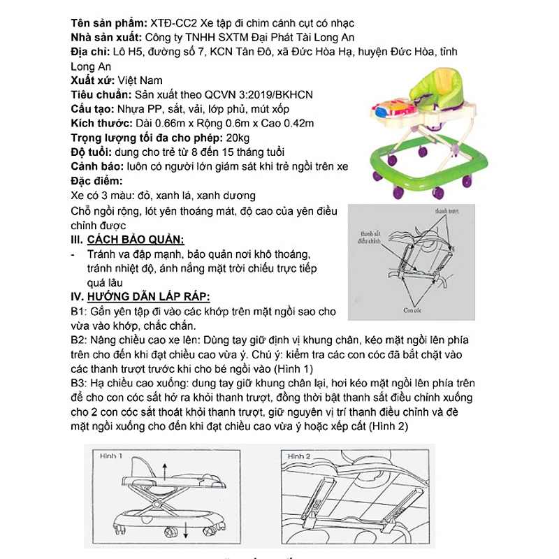 Xe tập đi chim cánh cụt Đại Phát Tài - Màu ngẫu nhiên (8 - 15 tháng) 16
