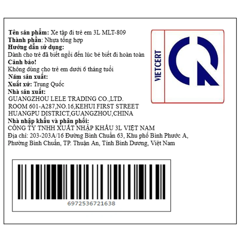 Xe tập đi 3L MLT-806 - Màu ngẫu nhiên (từ 6 tháng) 30