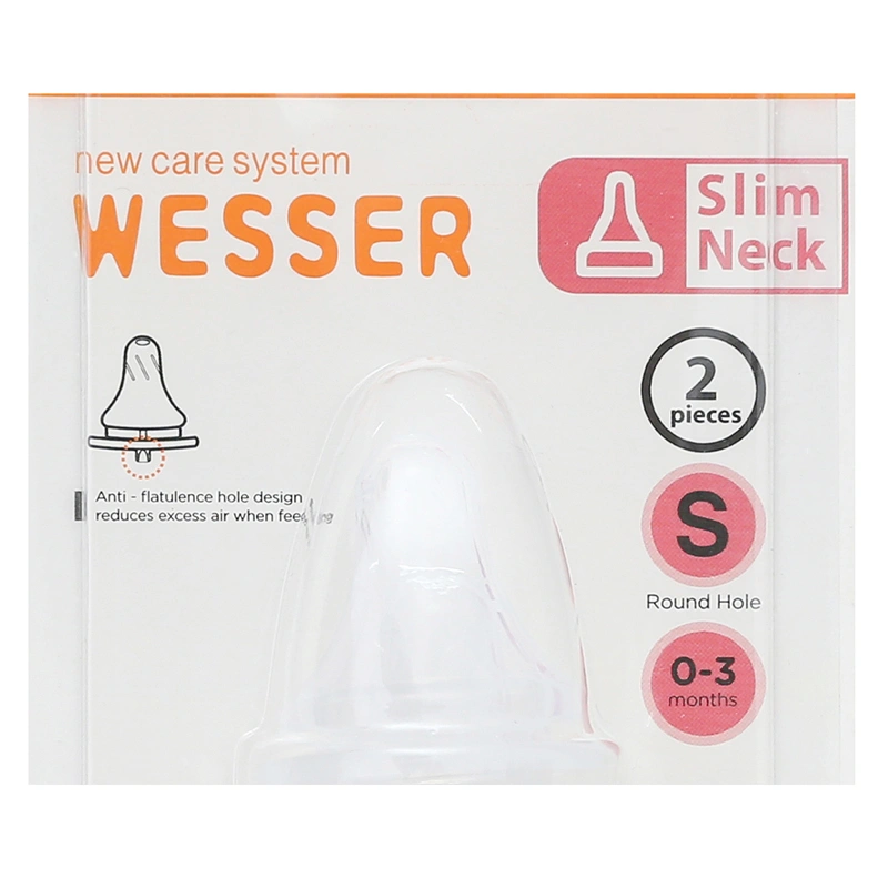 Bộ 2 núm ti Wesser cổ hẹp size S (0 - 3 tháng) 4