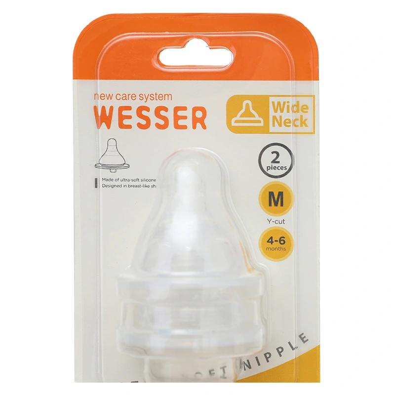 Bộ 2 núm ti Wesser cổ rộng size M (4 - 6 tháng) 2