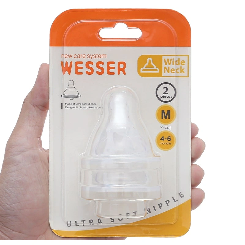 Bộ 2 núm ti Wesser cổ rộng size M (4 - 6 tháng) 5