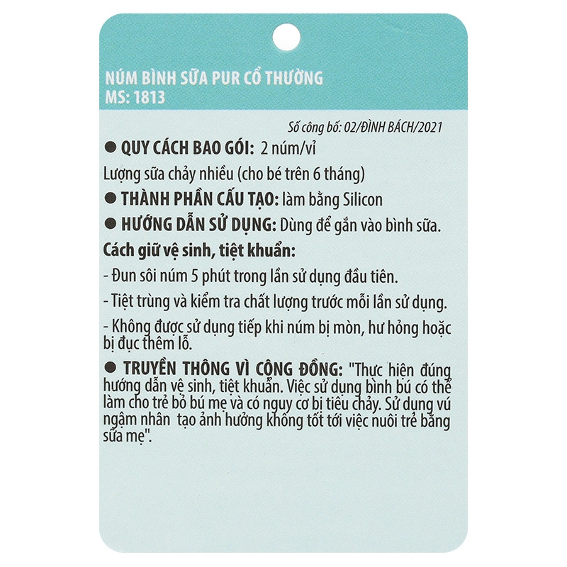 Bộ 2 núm ti Pur Advanced 1813 cổ hẹp size L (từ 6 tháng) 9