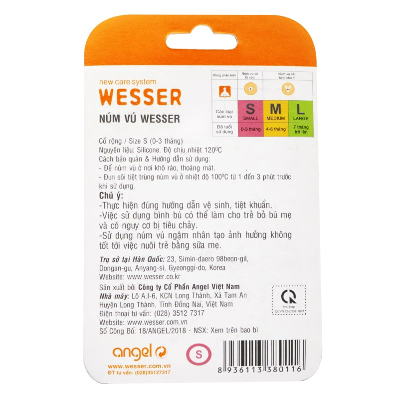 Bộ 2 núm ti Wesser cổ rộng size M (4 - 6 tháng) 11