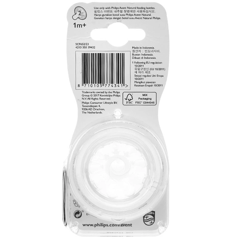 Bộ 2 núm ti Philips Avent SCF654/23 cổ rộng size 4 (6 - 9 tháng) 13