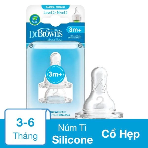 Bộ 2 núm ti Dr.Brown's cổ hẹp size Y (từ 9 tháng) 22
