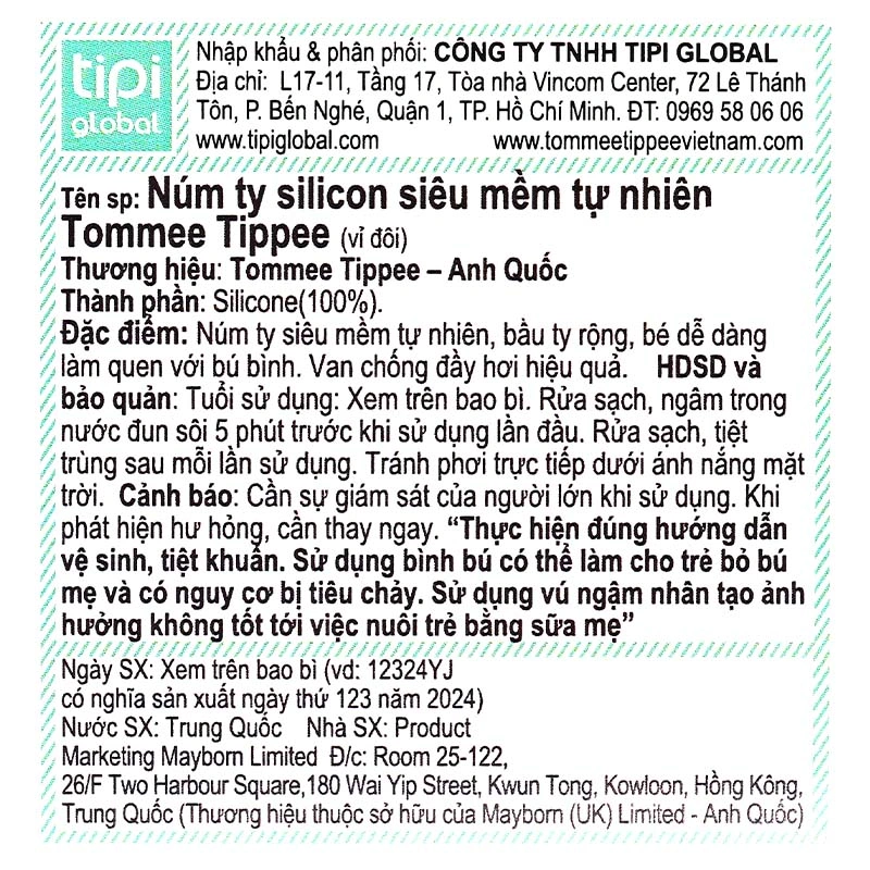 Bộ 2 núm ti Tommee Tippee Natural Start siêu mềm tự nhiên cổ rộng size + (từ 0 tháng) 25