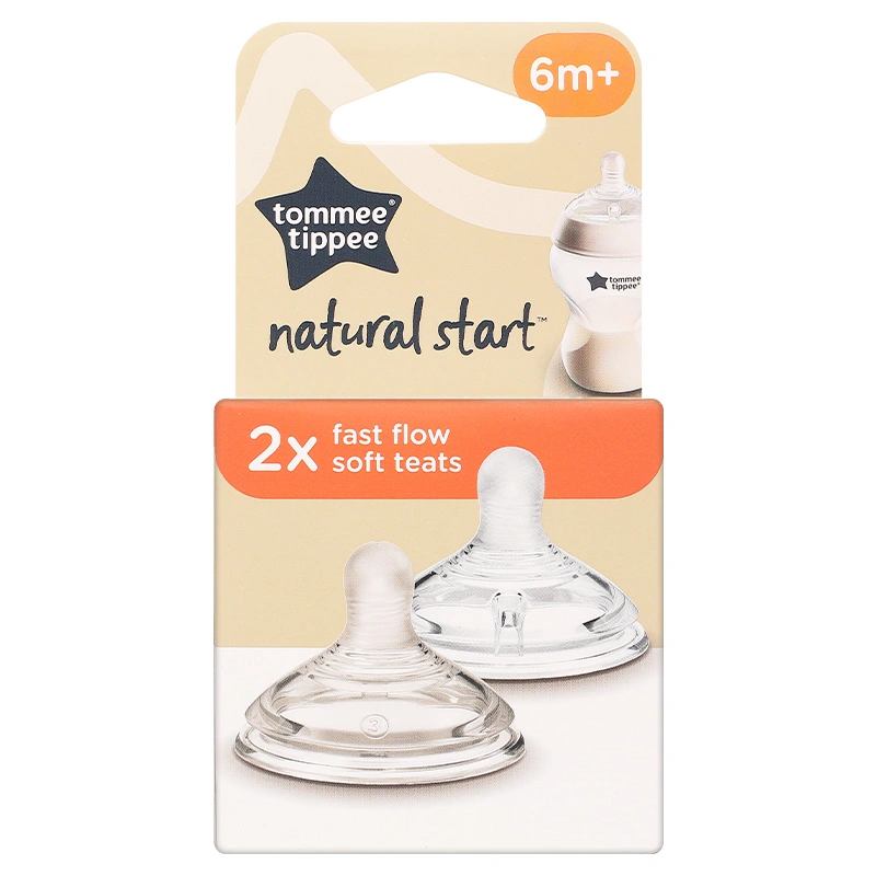 Bộ 2 núm ti Tommee Tippee Natural Start siêu mềm tự nhiên cổ rộng size + (từ 0 tháng) 10