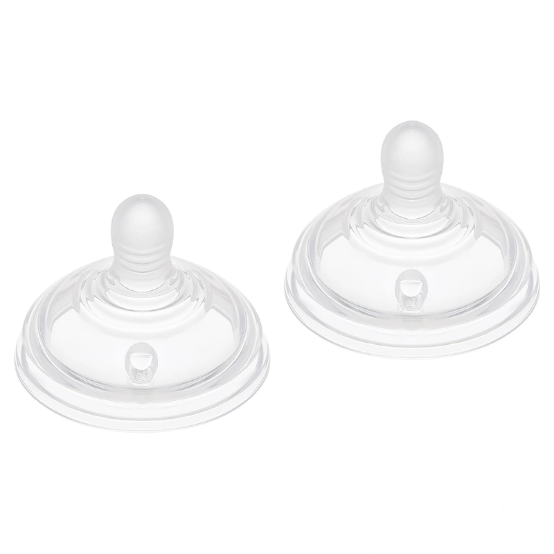 Bộ 2 núm ti Tommee Tippee Natural Start siêu mềm tự nhiên cổ rộng size + (từ 0 tháng) 12